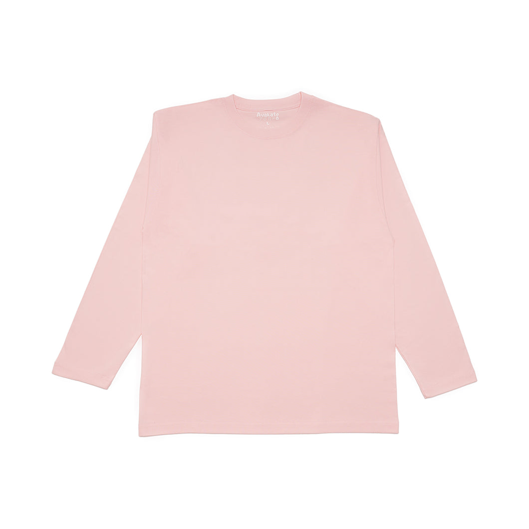 Japanese Heavyweight Long Sleeve Tee Unisex (Pink)