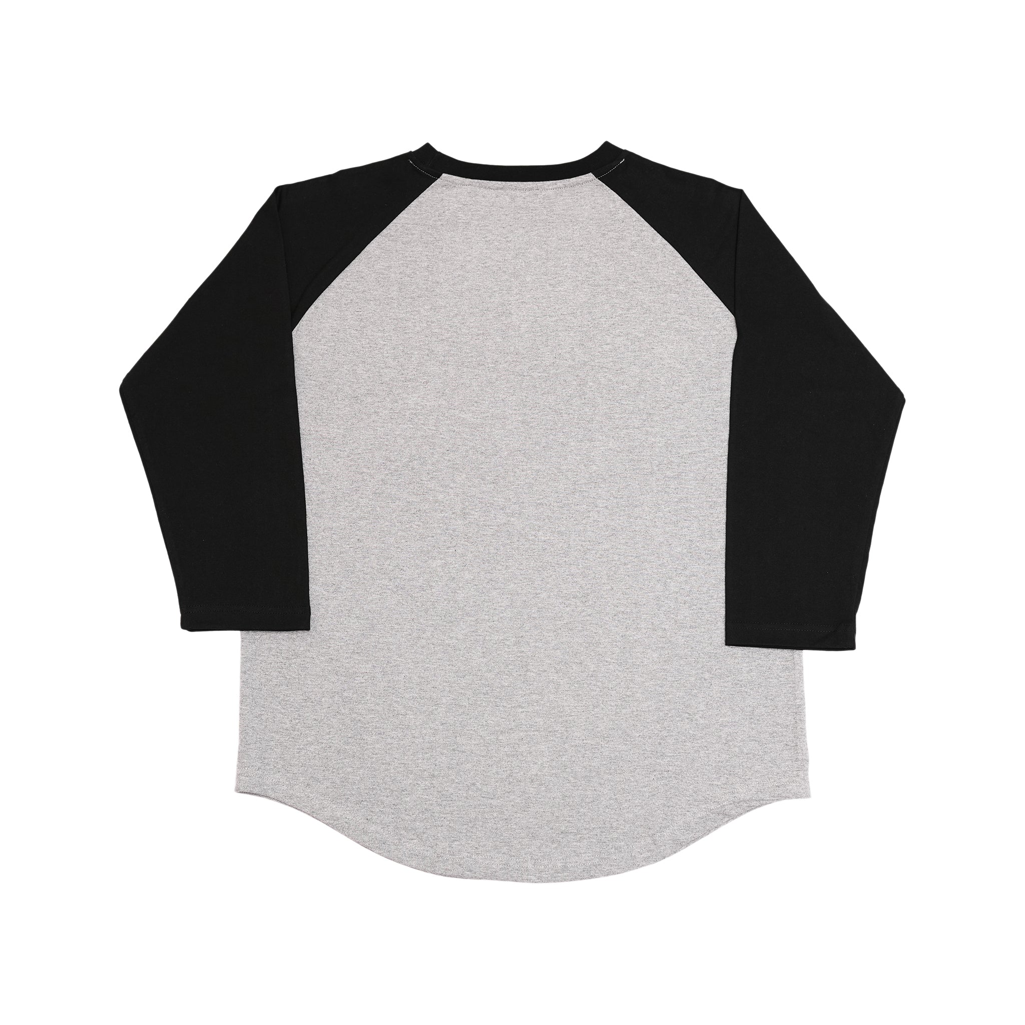 Japanese Heavyweight Raglan 3/4 Sleeve Tee Unisex (Grey+ Black Sleeve)