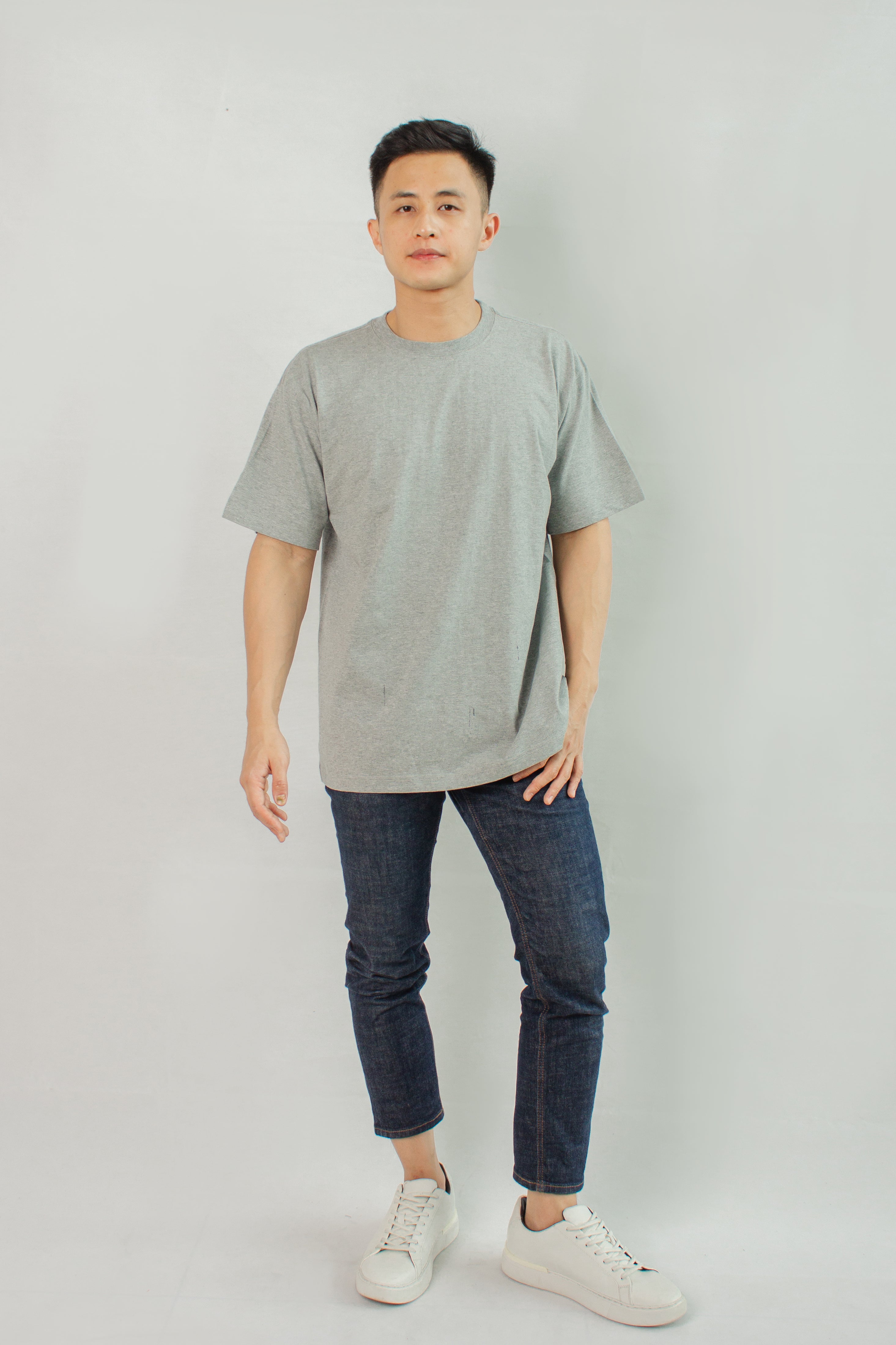 Japanese Heavyweight Oversized Tee Unisex (Grey)